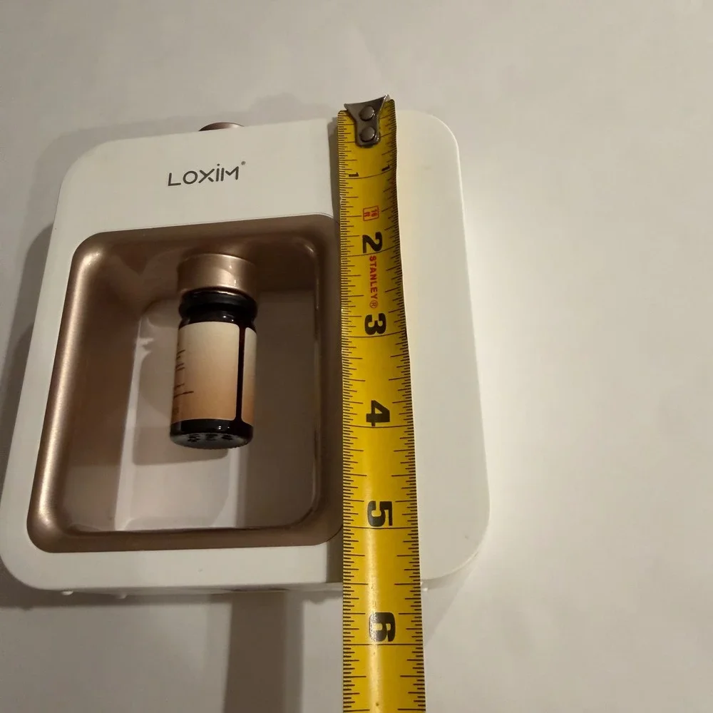 Loxim Waterless Essential Oil Diffuser White Gold Nebulizer USB-C Portable LX-01
